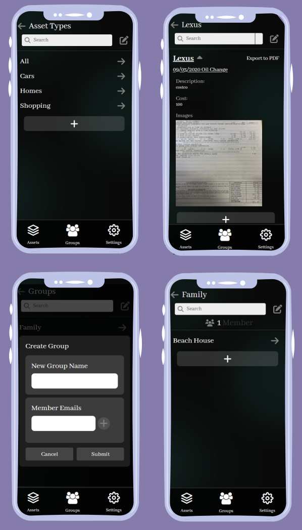 Example UI Screenshots